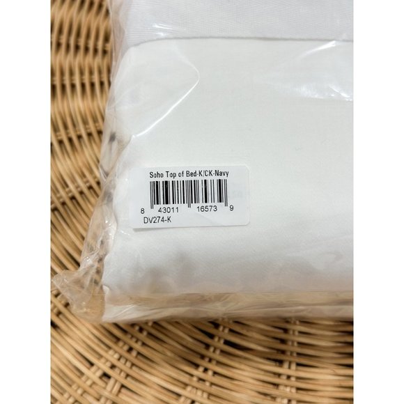 NEW Serena & Lily Soho Sateen Duvet Cover (K/CK)-Navy - Picture 2 of 2